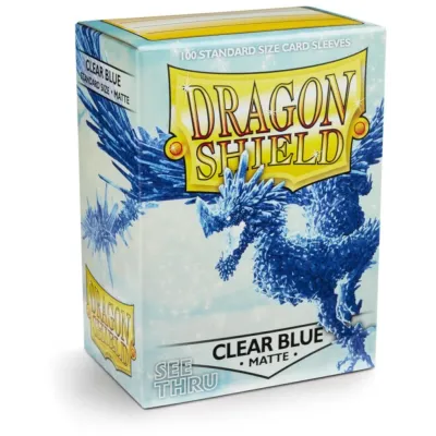 Protetor de Cartas 66mm x 91mm (Padrão) Matte Azul Transparente c/ 100 - Dragon Shield Protetor de Cartas 66mm x 91mm (Padrão) Matte Azul Transparente c/ 100 - Dragon Shield