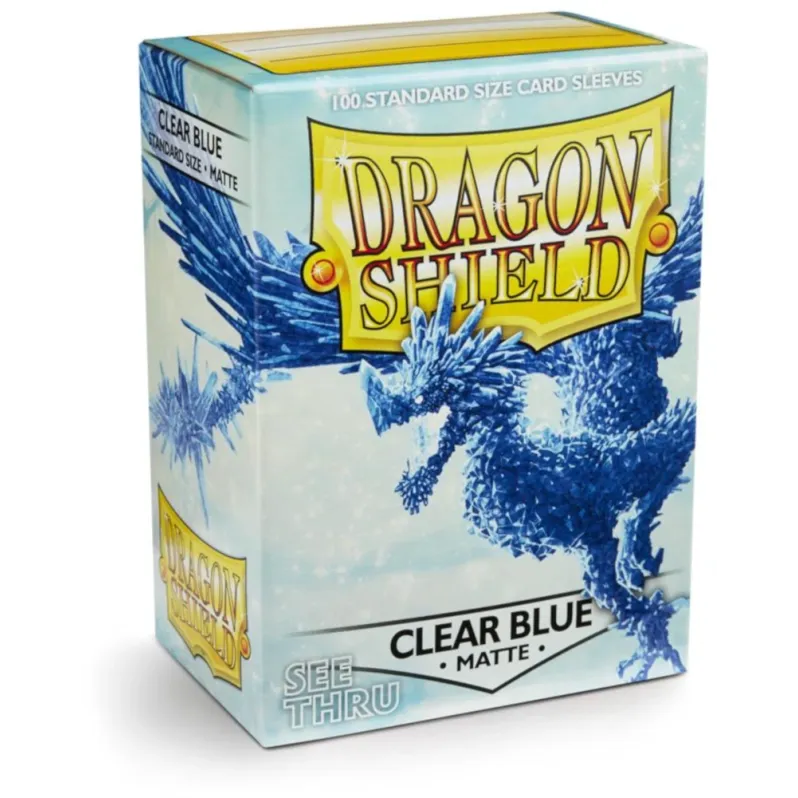 Protetor de Cartas 66mm x 91mm (Padrão) Matte Azul Transparente c/ 100 - Dragon Shield Protetor de Cartas 66mm x 91mm (Padrão) Matte Azul Transparente c/ 100 - Dragon Shield