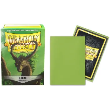 Protetor de Cartas 66mm x 91mm (Padrão) Matte Lima c/ 100 - Dragon Shield