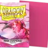 Protetor de Cartas 66mm x 91mm (Padrão) Matte Rosa Diamante c/ 100 - Dragon Shield