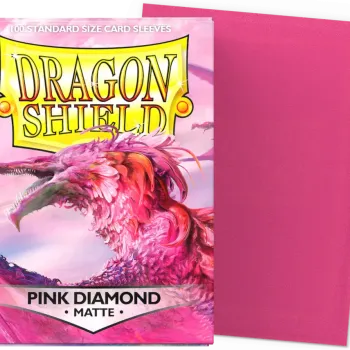 Protetor de Cartas 66mm x 91mm (Padrão) Matte Rosa Diamante c/ 100 - Dragon Shield