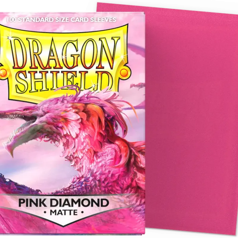 Protetor de Cartas 66mm x 91mm (Padrão) Matte Rosa Diamante c/ 100 - Dragon Shield Protetor de Cartas 66mm x 91mm (Padrão) Matte Rosa Diamante c/ 100 - Dragon Shield