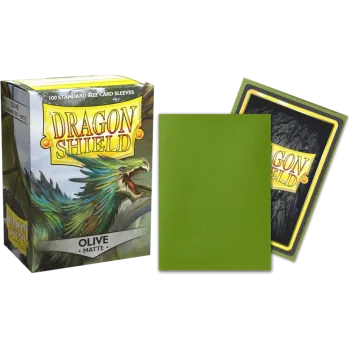 Protetor de Cartas 66mm x 91mm (Padrão) Matte Oliva c/100 - Dragon Shield