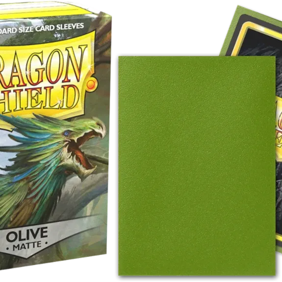 Protetor de Cartas 66mm x 91mm (Padrão) Matte Oliva c/100 - Dragon Shield Protetor de Cartas 66mm x 91mm (Padrão) Matte Oliva c/100 - Dragon Shield