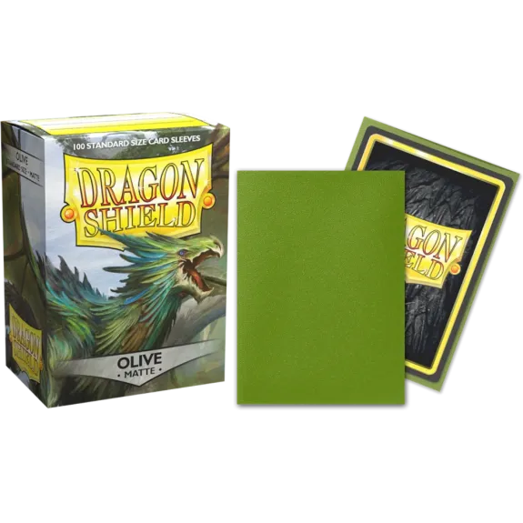 Protetor de Cartas 66mm x 91mm (Padrão) Matte Oliva c/100 - Dragon Shield Protetor de Cartas 66mm x 91mm (Padrão) Matte Oliva c/100 - Dragon Shield