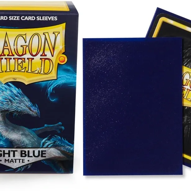Protetor de Cartas 66mm x 91mm (Padrão) Matte Azul Noturno c/ 100 - Dragon Shield