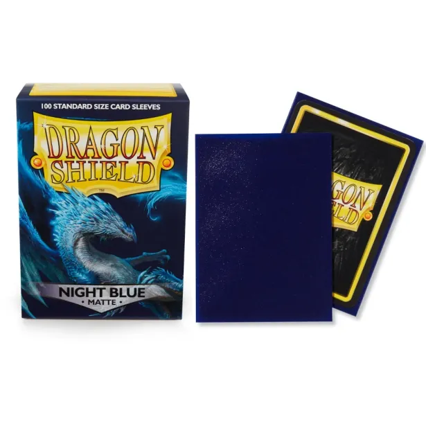 Protetor de Cartas 66mm x 91mm (Padrão) Matte Azul Noturno c/ 100 - Dragon Shield Protetor de Cartas 66mm x 91mm (Padrão) Matte Azul Noturno c/ 100 - Dragon Shield