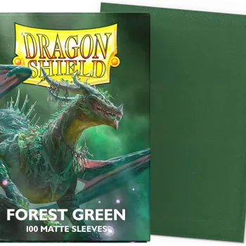 Protetor de Cartas 66mm x 91mm (Padrão) Matte Verde Floresta c/ 100 - Dragon Shield