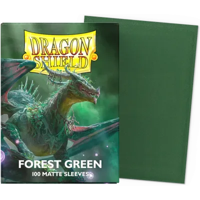 Protetor de Cartas 66mm x 91mm (Padrão) Matte Verde Floresta c/ 100 - Dragon Shield
