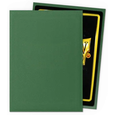 Protetor de Cartas 66mm x 91mm (Padrão) Matte Verde Floresta c/ 100 - Dragon Shield