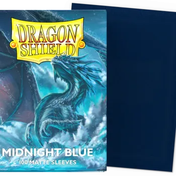 Protetor de Cartas 66mm x 91mm (Padrão) Matte Azul Meia-noite c/ 100 - Dragon Shield