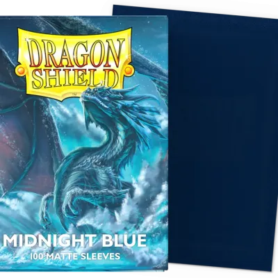 Protetor de Cartas 66mm x 91mm (Padrão) Matte Azul Meia-noite c/ 100 - Dragon Shield