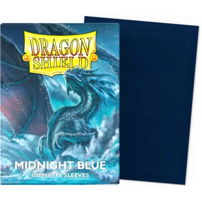Protetor de Cartas 66mm x 91mm (Padrão) Matte Azul Meia-noite c/ 100 - Dragon Shield