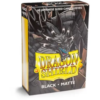Protetor de Cartas 59mm x 85mm (Small) Matte Preto c/ 60 - Dragon Shield