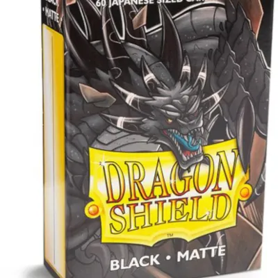Protetor de Cartas 59mm x 85mm (Small) Matte Preto c/ 60 - Dragon Shield