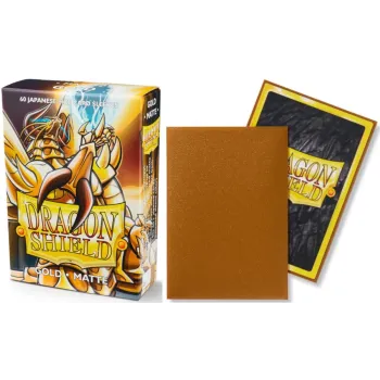 Protetor de Cartas 59mm x 85mm (Small) Matte Dourado c/ 60 - Dragon Shield