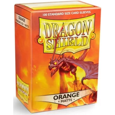 Protetor de Cartas 66mm x 91mm (Padrão) Matte Laranja c/ 100 - Dragon Shield Protetor de Cartas 66mm x 91mm (Padrão) Matte Laranja c/ 100 - Dragon Shield