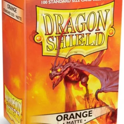 Protetor de Cartas 66mm x 91mm (Padrão) Matte Laranja c/ 100 - Dragon Shield