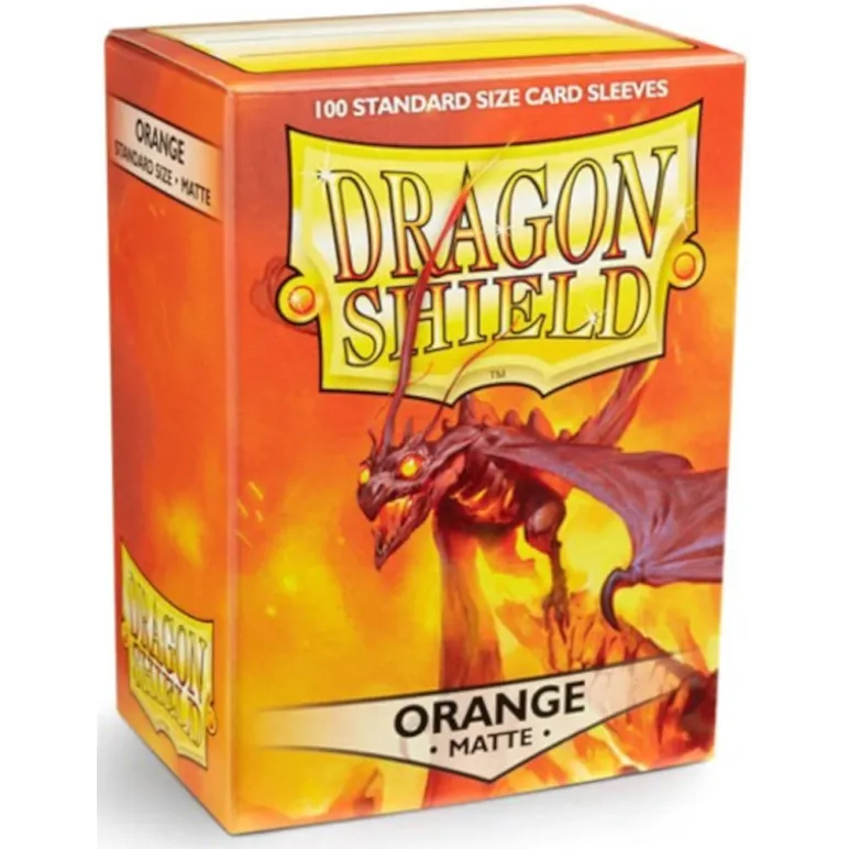 Protetor de Cartas 66mm x 91mm (Padrão) Matte Laranja c/ 100 - Dragon Shield Protetor de Cartas 66mm x 91mm (Padrão) Matte Laranja c/ 100 - Dragon Shield