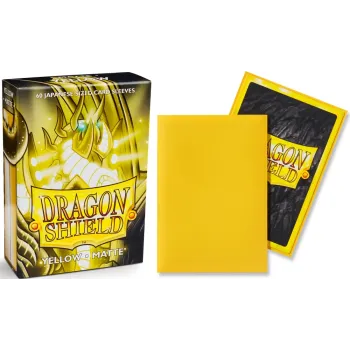 Protetor de Cartas 59mm x 85mm (Small) Matte Amarelo c/ 60 - Dragon Shield