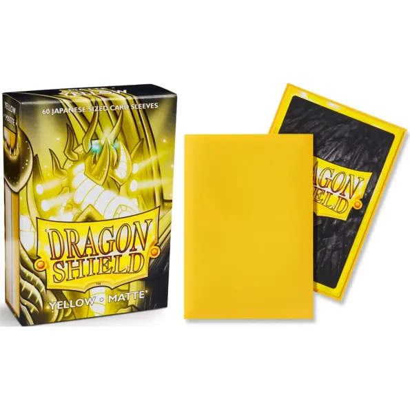 Protetor de Cartas 59mm x 85mm (Small) Matte Amarelo c/ 60 - Dragon Shield