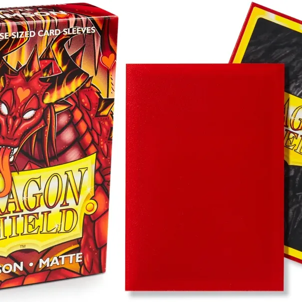 Protetor de Cartas 59mm x 85mm (Small) Matte Escarlate c/ 60 - Dragon Shield