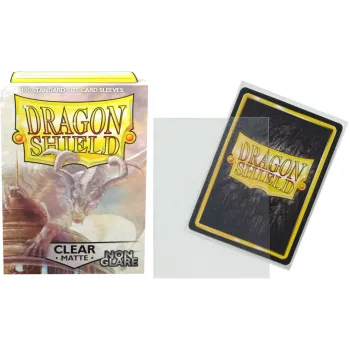 Protetor de Cartas 66mm x 91mm (Padrão) Matte Transparente Anti-Reflexo c/ 100 - Dragon Shield