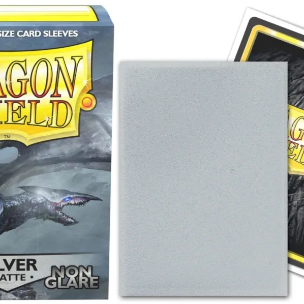 Protetor de Cartas 66mm x 91mm (Padrão) Matte Prata Anti-Reflexo c/ 100 - Dragon Shield Protetor de Cartas 66mm x 91mm (Padrão) Matte Prata Anti-Reflexo c/ 100 - Dragon Shield