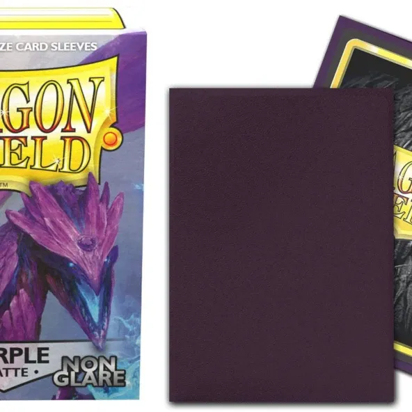 Protetor de Cartas 66mm x 91mm (Padrão) Matte Roxo Anti-Reflexo c/ 100 - Dragon Shield