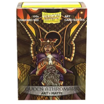 Protetor de Cartas 66mm x 91mm (Padrão) Arte Matte Queen Athromark c/ 100 - Dragon Shield