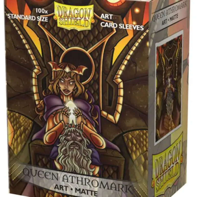 Protetor de Cartas 66mm x 91mm (Padrão) Arte Matte Queen Athromark c/ 100 - Dragon Shield