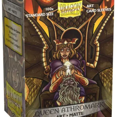 Protetor de Cartas 66mm x 91mm (Padrão) Arte Matte Queen Athromark c/ 100 - Dragon Shield