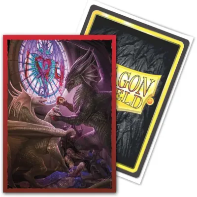 Protetor de Cartas 66mm x 91mm (Padrão) Arte Escovada Dia dos Namorados Draconicos 2022 c/ 100 - Dragon Shield
