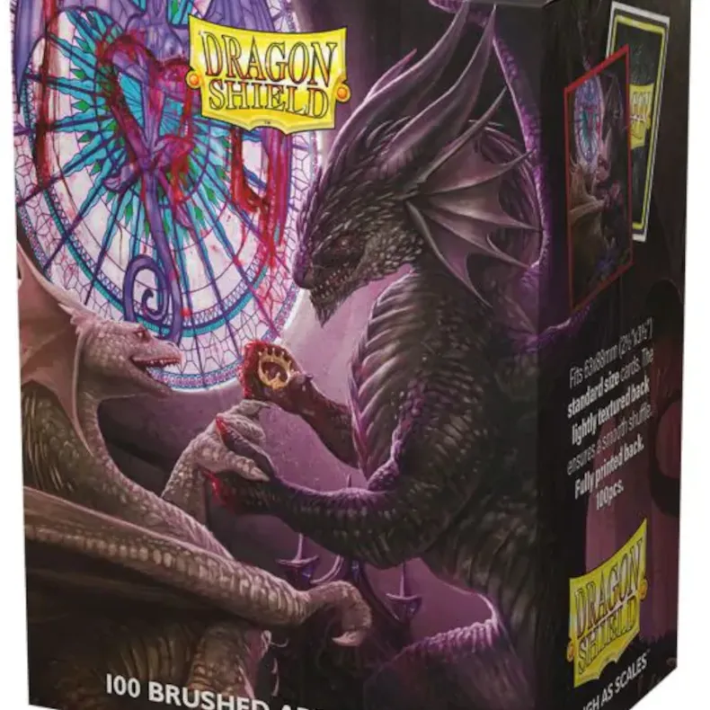 Protetor de Cartas 66mm x 91mm (Padrão) Arte Escovada Dia dos Namorados Draconicos 2022 c/ 100 - Dragon Shield