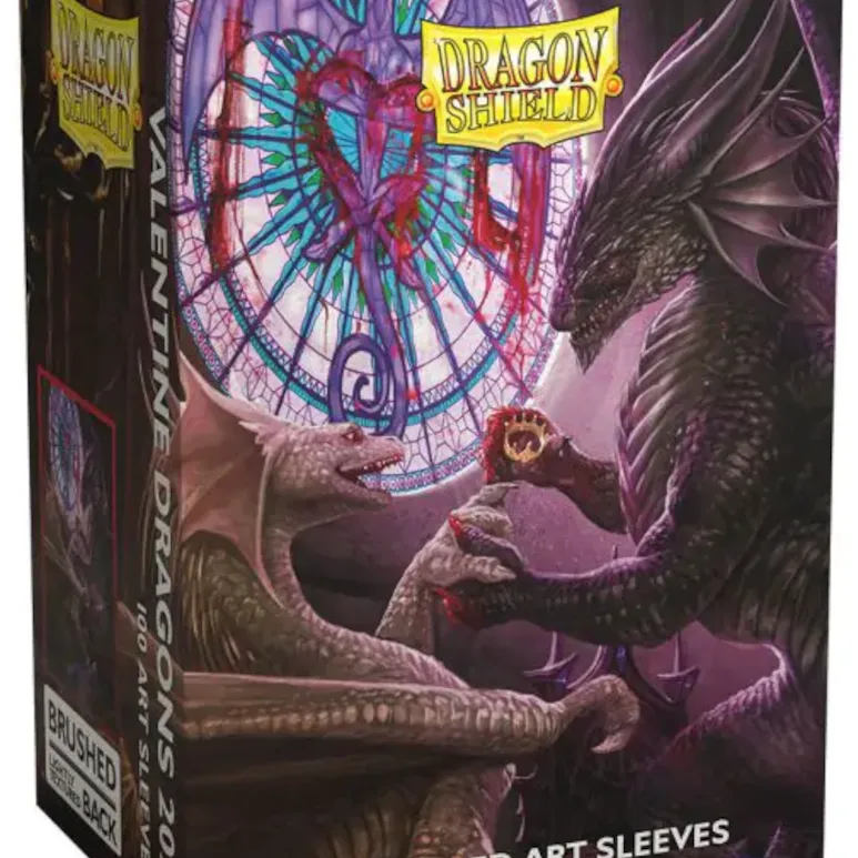 Protetor de Cartas 66mm x 91mm (Padrão) Arte Escovada Dia dos Namorados Draconicos 2022 c/ 100 - Dragon Shield