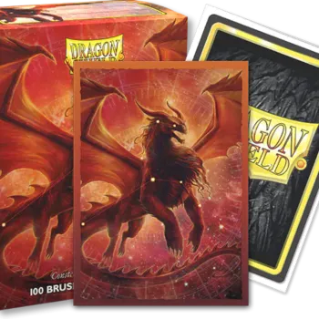 Protetor de Cartas 66mm x 91mm (Padrão) Arte Escovada Rowan o Juba de Leão c/ 100 - Dragon Shield