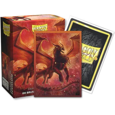 Protetor de Cartas 66mm x 91mm (Padrão) Arte Escovada Rowan o Juba de Leão c/ 100 - Dragon Shield