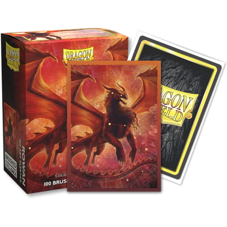 Protetor de Cartas 66mm x 91mm (Padrão) Arte Escovada Rowan o Juba de Leão c/ 100 - Dragon Shield