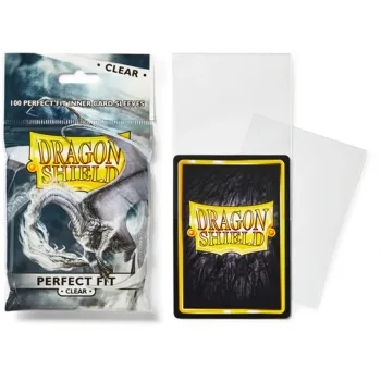 Protetor de Cartas Interno 63,5mm x 89mm (Padrão) Perfect Fit Transparente c/ 100 - Dragon Shield