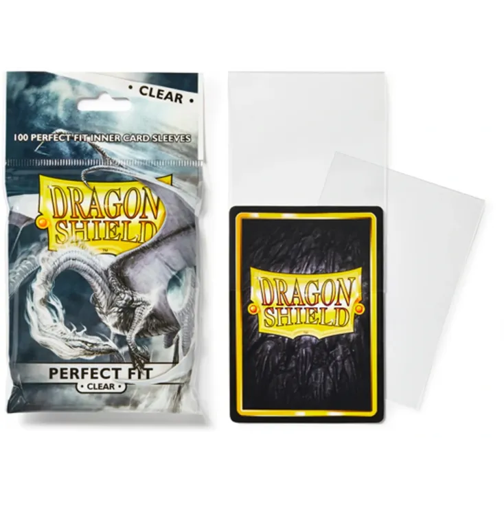 Protetor de Cartas Interno 63,5mm x 89mm (Padrão) Perfect Fit Transparente c/ 100 - Dragon Shield