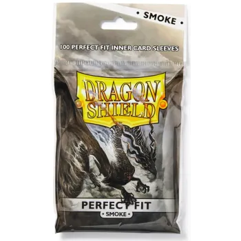 Protetor de Cartas Interno 63,5mm x 89mm (Padrão) Perfect Fit Esfumaçado c/ 100 - Dragon Shield