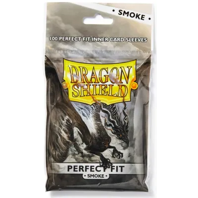 Protetor de Cartas Interno 63,5mm x 89mm (Padrão) Perfect Fit Esfumaçado c/ 100 - Dragon Shield
