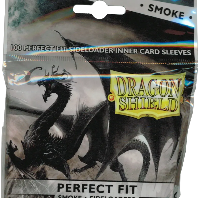 Protetor de Cartas Interno 63,5mm x 89mm (Padrão) Alimentação Lateral Perfect Fit Esfumaçado c/ 100 - Dragon Shield