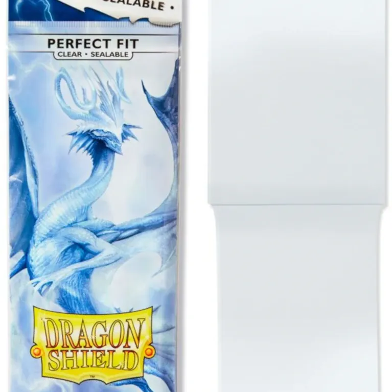 Protetor de Cartas Interno 63,5mm x 89mm (Padrão) Perfect Fit Transparente selável c/ 100 - Dragon Shield