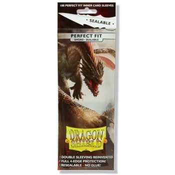 Protetor de Cartas Interno 63,5mm x 89mm (Padrão) Perfect Fit Esfumaçado selável c/ 100 - Dragon Shield