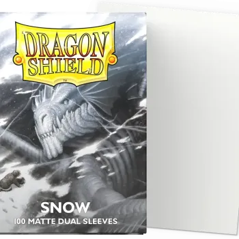 Protetor de Cartas 66mm x 91mm (Padrão) Matte Dual Snow c/ 100 - Dragon Shield