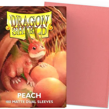 Protetor de Cartas 66mm x 91mm (Padrão) Matte Dual Peach c/ 100 - Dragon Shield