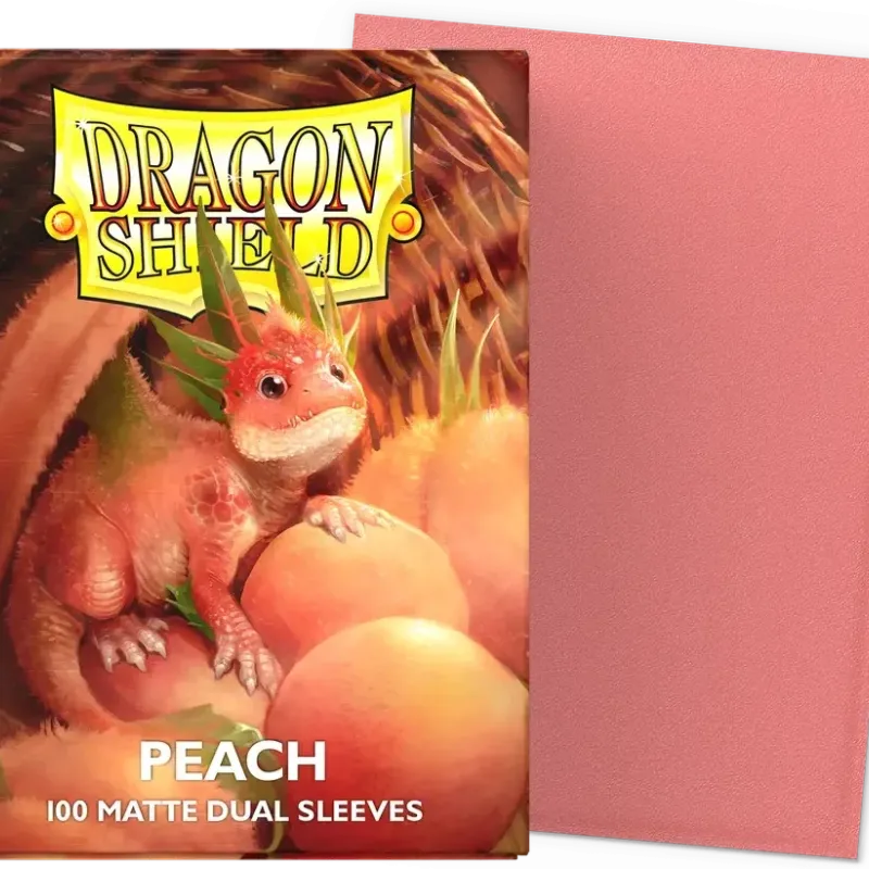 Protetor de Cartas 66mm x 91mm (Padrão) Matte Dual Peach c/ 100 - Dragon Shield