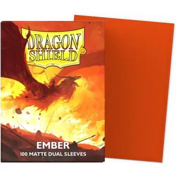 Protetor de Cartas 66mm x 91mm (Padrão) Matte Dual Ember c/ 100 - Dragon Shield