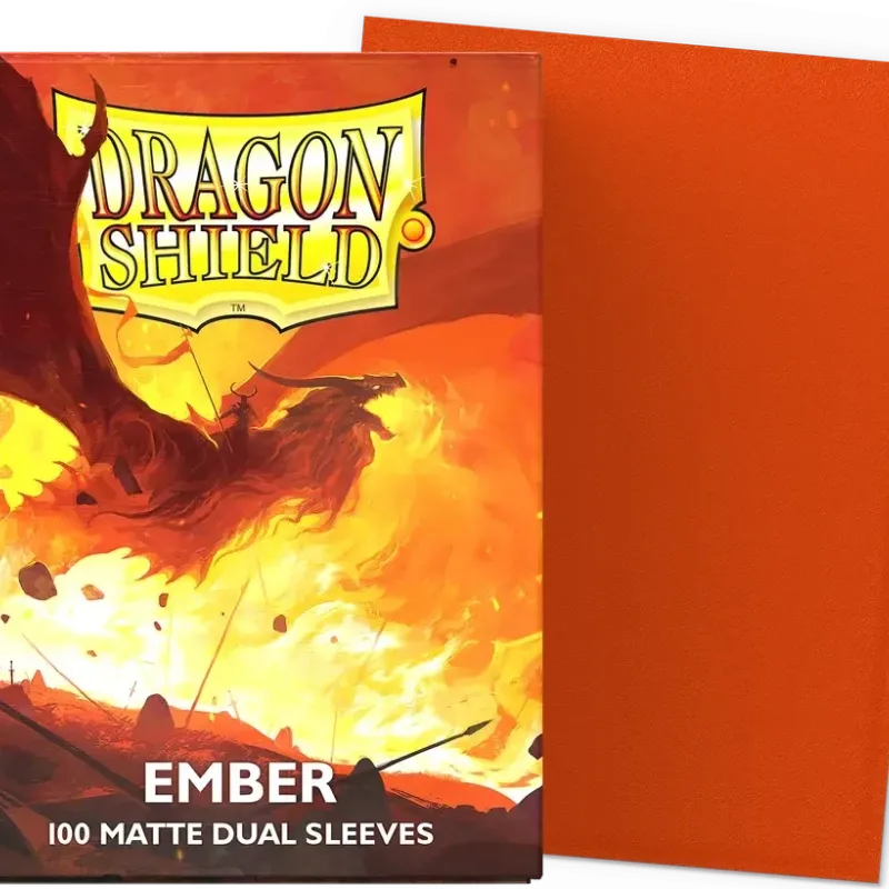 Protetor de Cartas 66mm x 91mm (Padrão) Matte Dual Ember c/ 100 - Dragon Shield